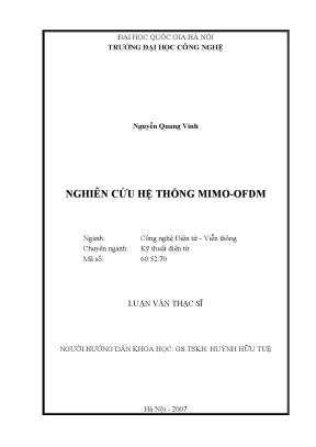 Luận văn thạc sĩ nghiên cứu hệ thống mimo ofdm