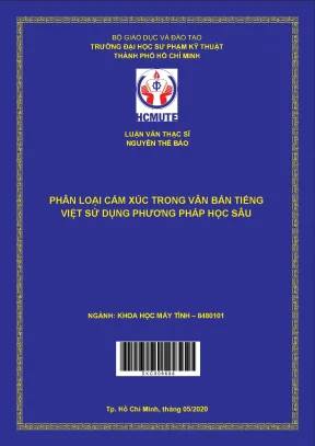 Luận văn thạc sĩ hcmute phân loại cảm xúc trong văn bản tiếng việt sử dụng phương pháp học sâu