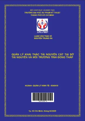 Luận văn thạc sĩ hcmute quản lý khai thác tài nguyên cát tại sở tài nguyên và môi trường tỉnh đồng tháp