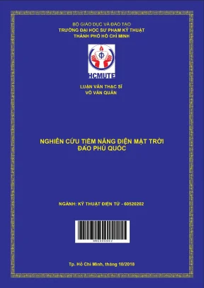 Luận văn thạc sĩ hcmute nghiên cứu tiềm năng điện mặt trời đảo phú quốc