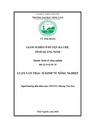 Luận văn tốt nghiệp giảm nghèo tại huyện ba chẽ tỉnh quảng ninh
