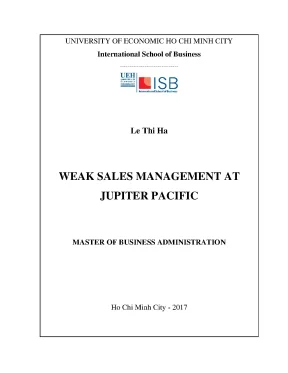 Luận văn thạc sĩ weak sales management at jupiter pacific