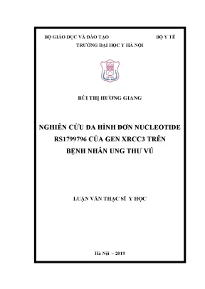 Luận văn thạc sĩ nghiên cứu đa hình đơn nucleotide rs1799796 của gen xrcc3 trên bệnh nhân ung thư vú