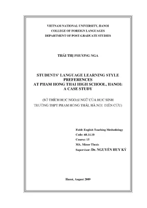 Luận văn thạc sĩ sở thích học ngoại ngữ của sinh viên trường thpt phạm hồng thái hà nội điển cứu m a thesis linguistics 60 14 10