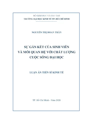 Luận văn thạc sĩ sự gắn kết của sinh viên và mối quan hệ với chất lượng cuộc sống đại học