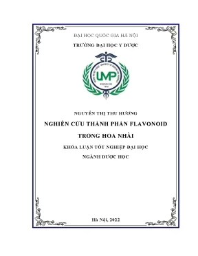 Luận văn tốt nghiệp nghiên cứu thành phần flavonoid trong hoa nhài