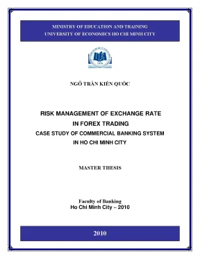 Luận văn thạc sĩ risk management of exchange rate in forex trading case study of commercial banking system in ho chi minh city luận văn thạc sĩ