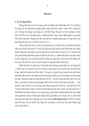Luận án cấu trúc mặt đứng đa lớp nhà phố thích ứng với điều kiện khí hậu thành phố hồ chí minh ứng dụng phương pháp tham số