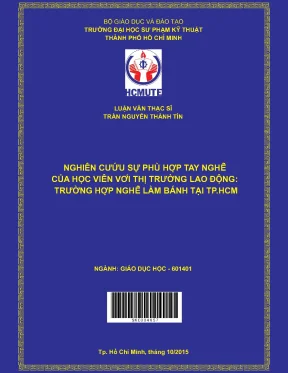 Luận văn thạc sĩ hcmute nghiên cứu sự phù hợp tay nghề của học viên với thị trường lao động