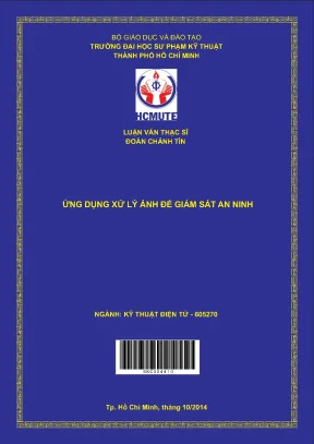 Luận văn thạc sĩ hcmute ứng dụng xử lý ảnh để giám sát an ninh