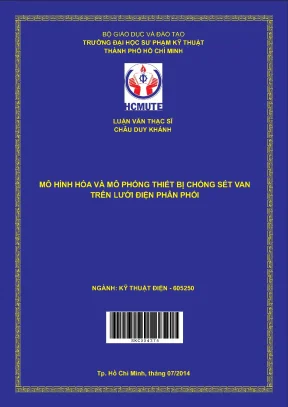 Luận văn thạc sĩ hcmute mô hình hóa và mô phỏng thiết bị chống sét van trên lưới điện phân phối