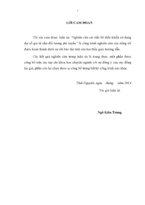 Luận án nghiên cứu cải tiến bộ điều khiển sử dụng đại số gia tử cho đối tƣợng phi tuyến