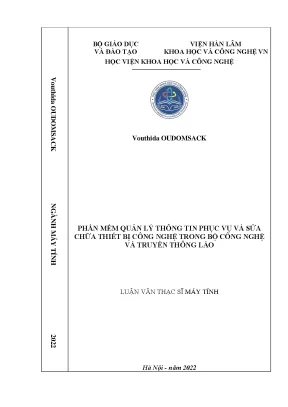Luận văn thạc sĩ phát triển hệ thống thông tin quản lý thiết bị tại bộ công nghệ và truyền thông lào