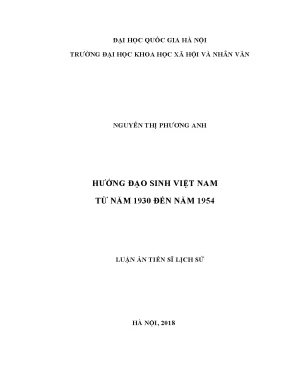 Luận án tiến sĩ hướng đạo sinh việt nam từ năm 1930 đến năm 1954