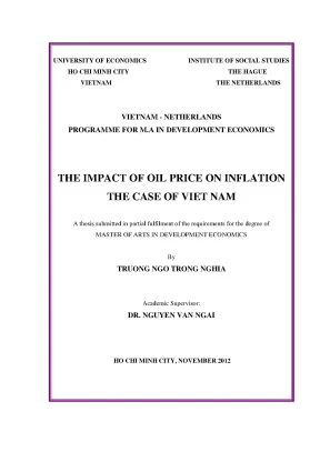 Luận văn thạc sĩ the impact of oil price on inflation the case of vietnam