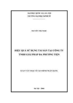 Luận văn thạc sĩ hiệu quả sử dụng tài sản tại công ty tnhh giải pháp đa phương tiện