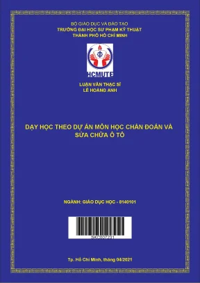 Luận văn thạc sĩ hcmute dạy học theo dự án môn học chẩn đoán và sửa chữa ô tô