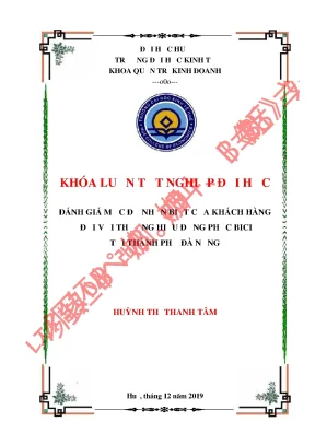 Luận văn tốt nghiệp đánh giá mức độ nhận biết của khách hàng đối với thương hiệu đồng phục bici tại thành phố đà nẵng