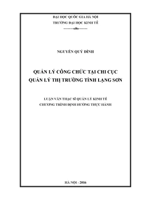 Luận văn thạc sĩ quản lý công chức tại chi cục quản lý thị trường tỉnh lạng sơn