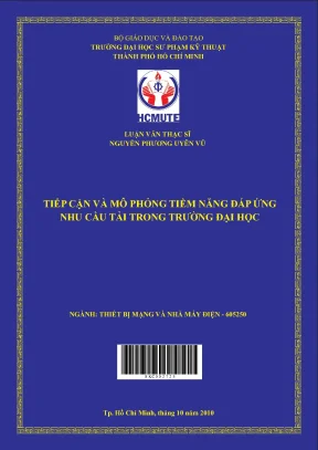 Luận văn thạc sĩ hcmute tiếp cận và mô phỏng tiềm năng đáp ứng nhu cầu tải trong trường đại học