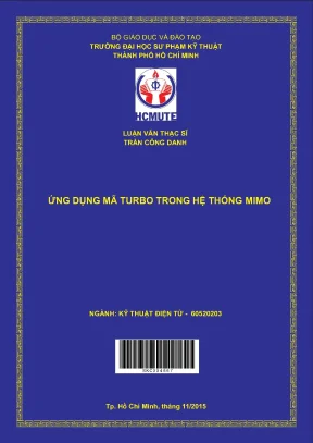 Luận văn thạc sĩ hcmute ứng dụng mã turbo trong hệ thống mimo