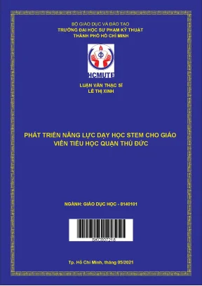 Luận văn thạc sĩ hcmute phát triển năng lực dạy học stem cho giáo viên tiểu học quận thủ đức