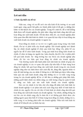 Luận văn tốt nghiệp đánh giá tình hình tài chính và biện pháp nâng cao hiệu quả hoạt động kinh doanh của công ty cổ phần đầu tư và xây dựng thép việt