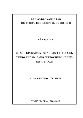 Luận văn thạc sĩ cú sốc giá dầu và lợi nhuận thị trường chứng khoán bằng chứng thực nghiệm tại việt nam