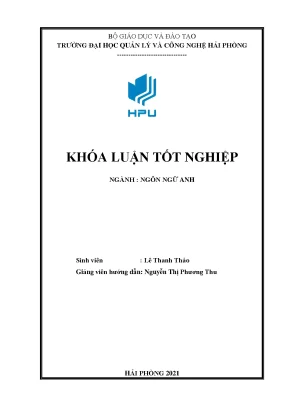 Luận văn tốt nghiệp common speaking errors made by 1st year english majors at hpu