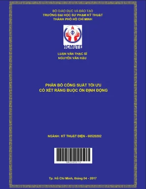 Luận văn thạc sĩ hcmute phân bố công suất tối ưu có xét ràng buộc ổn định động