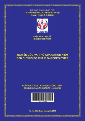 Luận văn thạc sĩ hcmute nghiên cứu vai trò của cation kiềm đến cường độ của vữa geopolymer