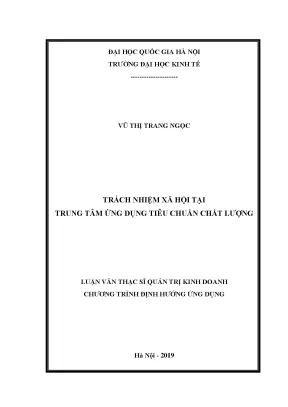 Luận văn thạc sĩ trách nhiệm xã hội tại trung tâm ứng dụng tiêu chuẩn chất lượng