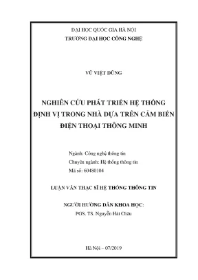 Luận văn thạc sĩ nghiên cứu phát triển hệ thống định vị trong nhà dựa trên cảm biến điện thoại thông minh