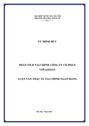 Luận văn thạc sĩ phân tích tài chính công ty cổ phần viwaseen3