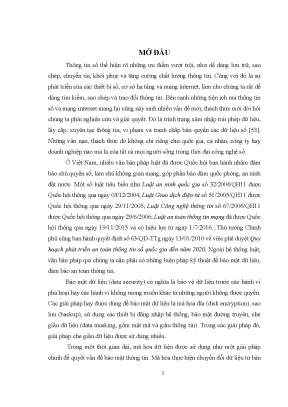 Luận án một số kỹ thuật giấu tin trong âm thanh số