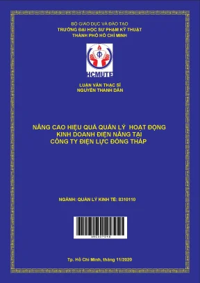 Luận văn thạc sĩ hcmute nâng cao hiệu quả quản lý hoạt động kinh doanh điện năng tại công ty điện lực đồng tháp