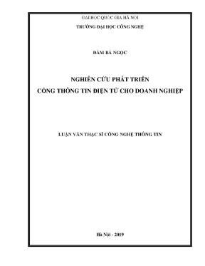 Luận văn thạc sĩ nghiên cứu phát triển cổng thông tin điện tử cho doanh nghiệp