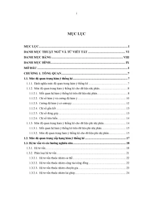 Luận án hệ tư vấn dựa trên mức độ quan trọng hàm ý thống kê