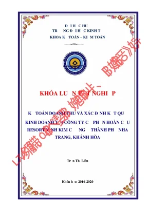 Luận văn tốt nghiệp kế toán doanh thu và xác định kết quả hoạt động kinh doanh tại công ty cổ phần hoàn cầu resort vịnh kim cương