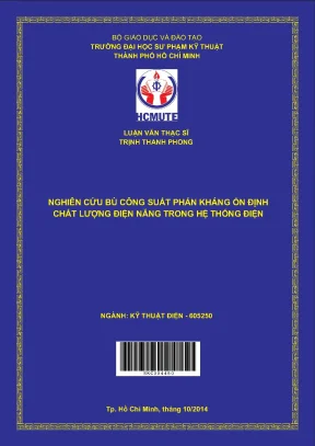 Luận văn thạc sĩ hcmute nghiên cứu bù công suất phản kháng ổn định chất lượng điện năng trong hệ thống điện