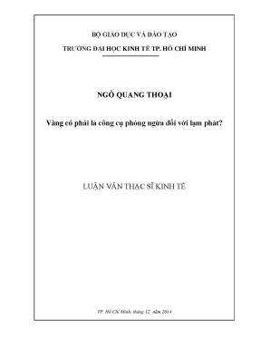 Luận văn thạc sĩ vàng có phải là công cụ phòng ngừa đối với lạm phát