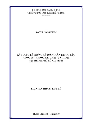 Luận văn thạc sĩ xây dựng hệ thống kế toán quản trị tại các công ty thương mại dịch vụ vi tính tại tphcm