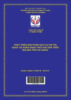 Luận văn thạc sĩ hcmute phát triển sản phẩm dịch vụ phi tín dụng tại ngân hàng tmcp sài gòn trên địa bàn tỉnh an giang