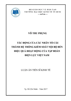 Luận văn thạc sĩ tác động của các nhân tố cấu thành hệ thống kiểm soát nội bộ đến hiệu quả hoạt động của tập đoàn điện lực việt nam