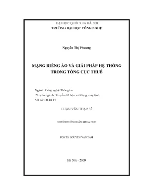 Luận văn thạc sĩ mạng riêng ảo và giải pháp hệ thống trong tổng cục thuế