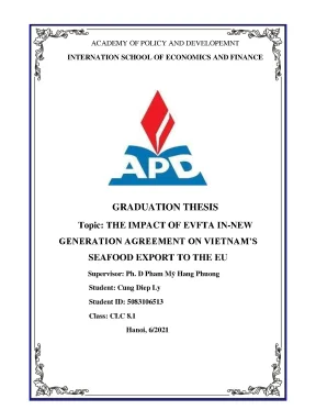 Luận văn tốt nghiệp the impact of evfta in new generation agreement on vietnams seafood export to the eu