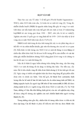 Luận án đặc điểm lâm sàng cận lâm sàng và kết quả điều trị nhiễm khuẩn huyết sơ sinh đủ tháng tại bệnh viện nhi trung ương 2019 2021