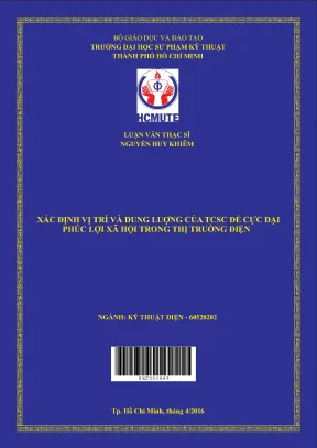 Luận văn thạc sĩ hcmute xác định vị trí và dung lượng của tcsc để cực đại phúc lợi xã hội trong thị trường điện