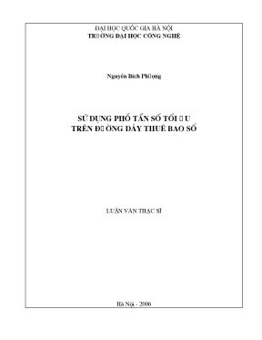 Luận văn thạc sĩ sử dụng phổ tần số tối ưu trên đường dây thuê bao số
