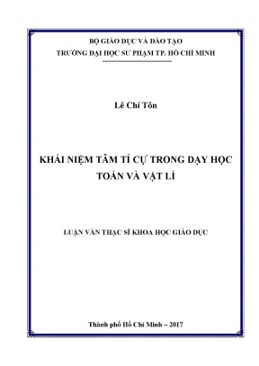 Luận văn thạc sĩ khái niệm tâm tỉ cự trong dạy học toán và vật lí